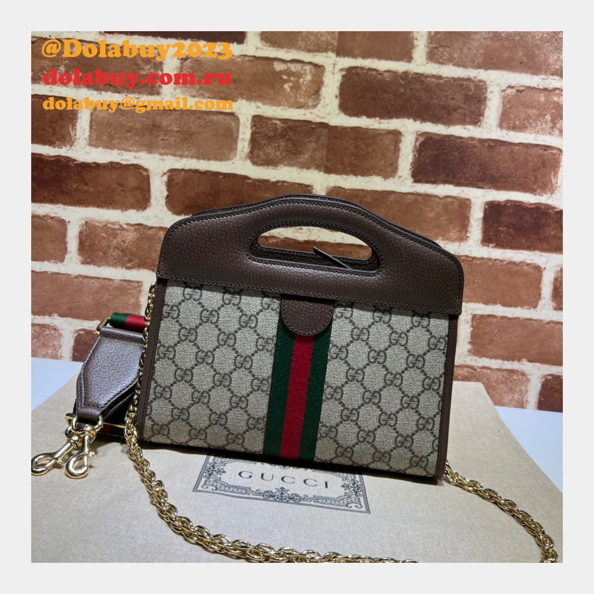 G*u*i 1:1 replica 693724 ophidia small tote with web top handle bag