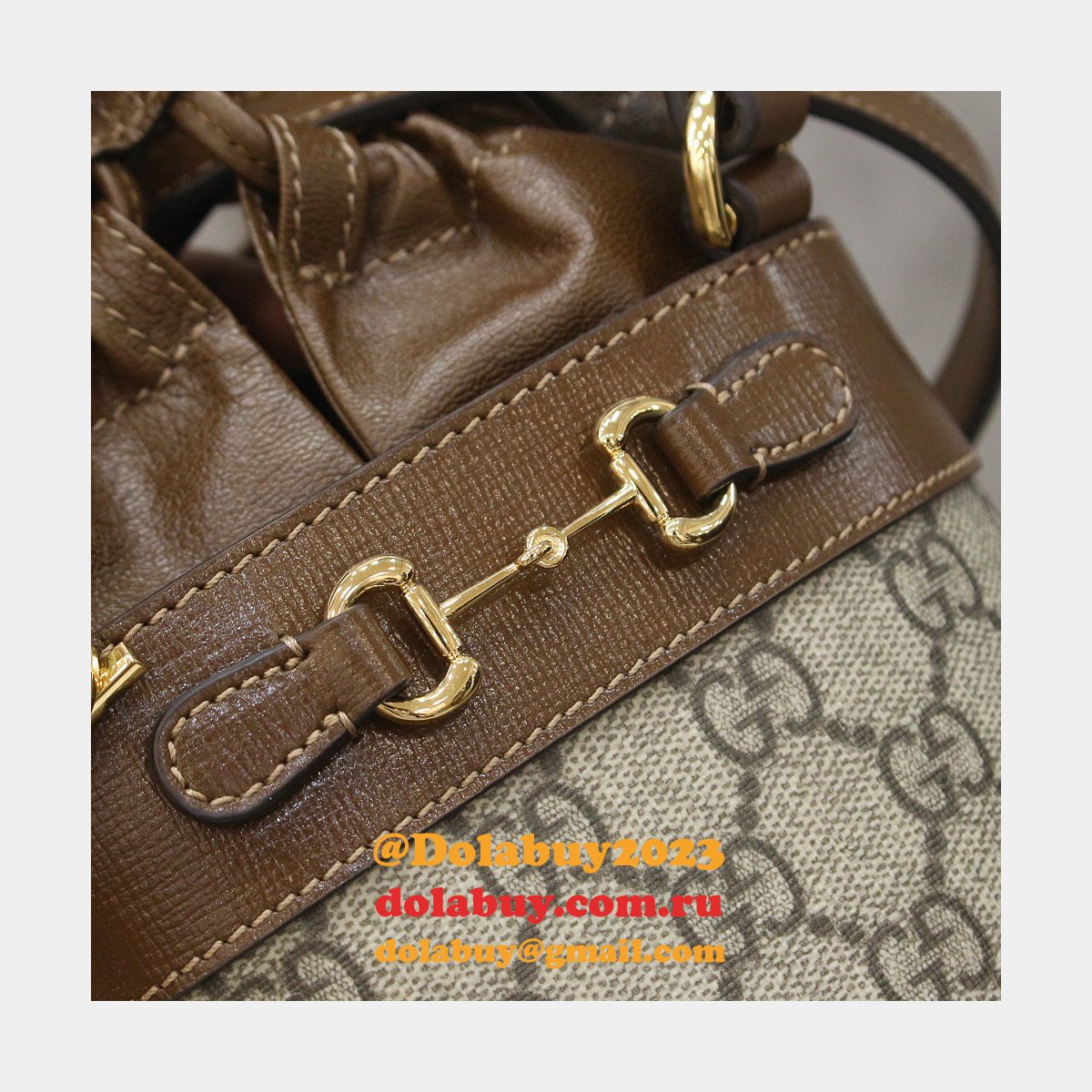 G*u*i 637115 replicas horsebit 1955 small bucket bag