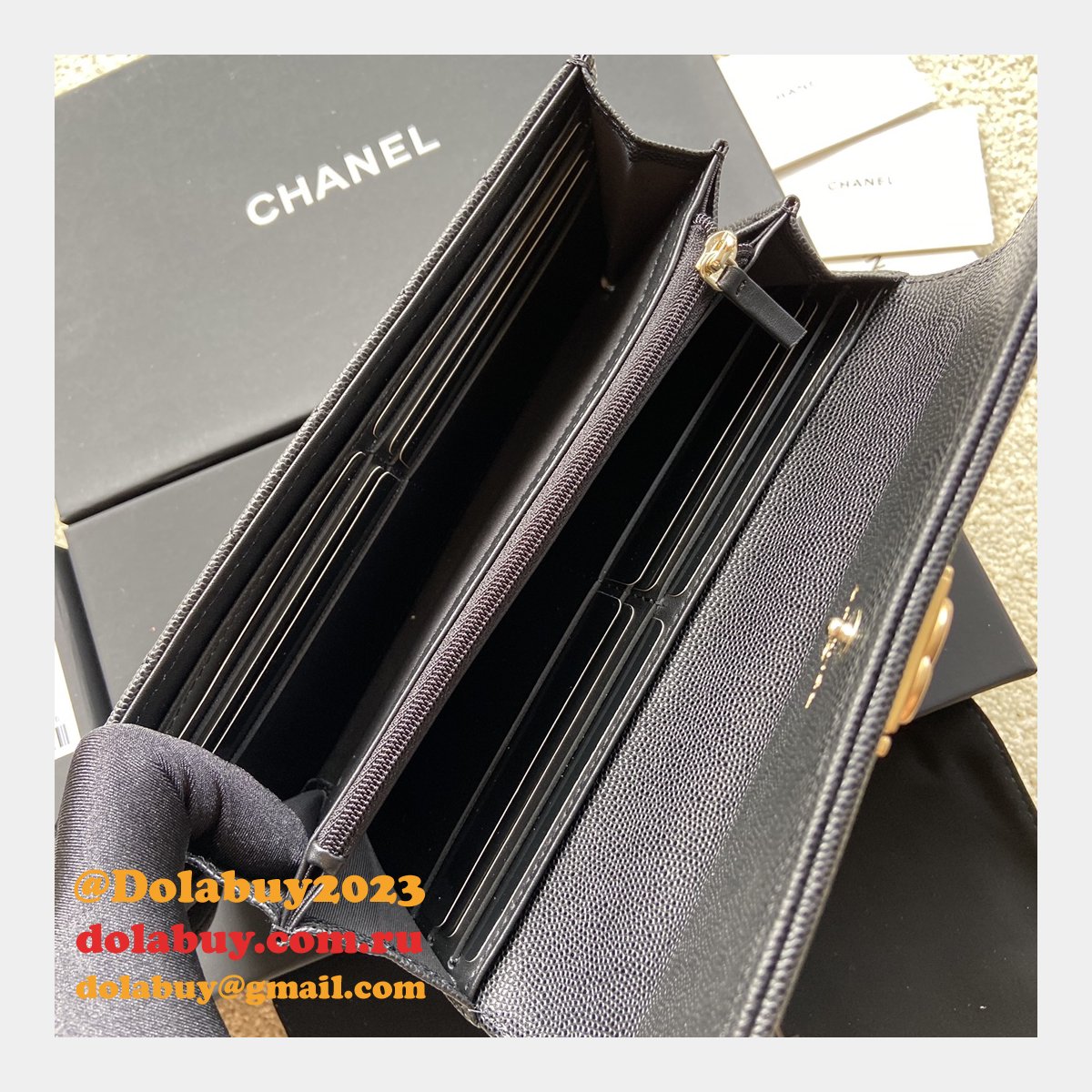Perfect Knockoff CC LONG WALLET A80286
