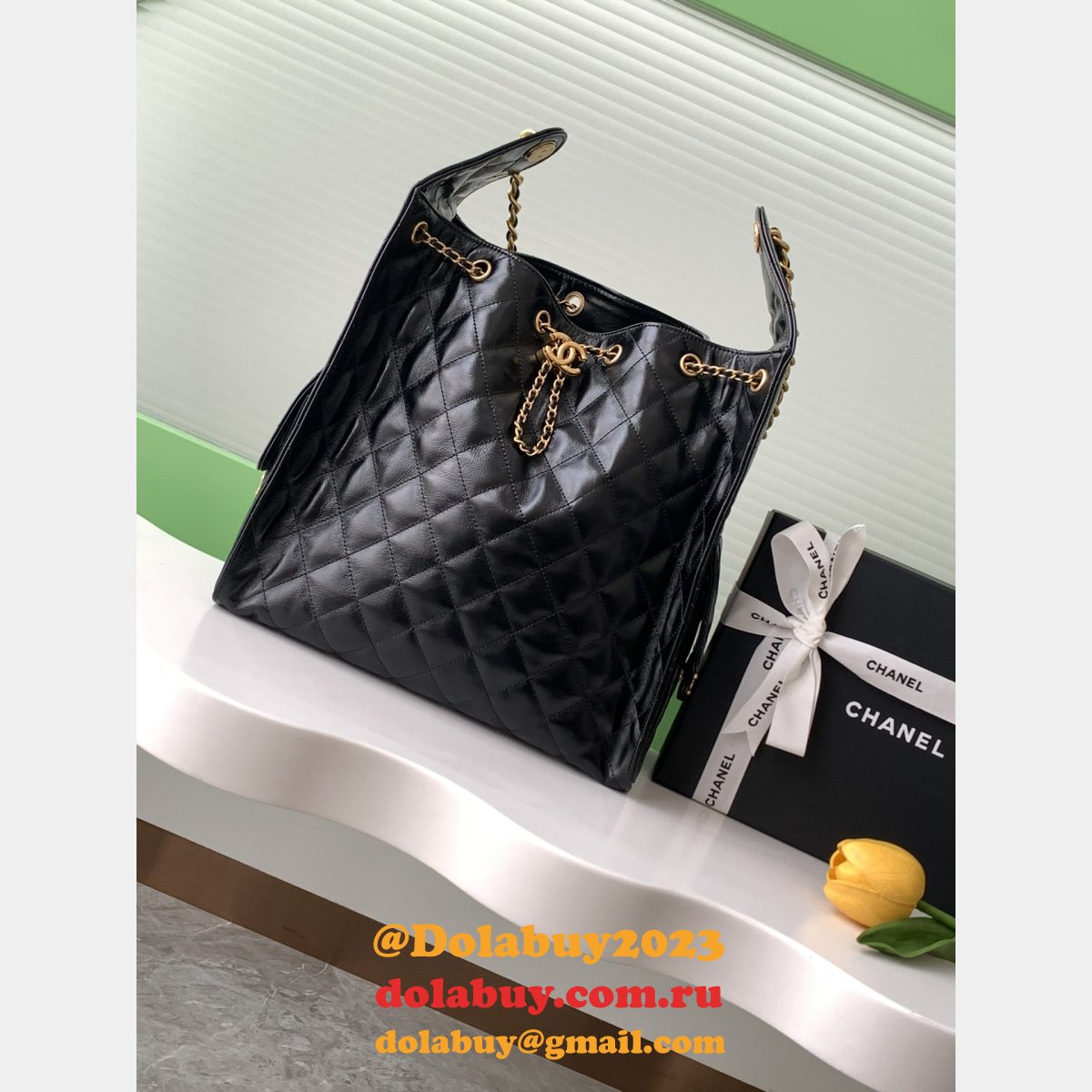 Top Quality CC AS5293 Hobo Calf Leather Handbag