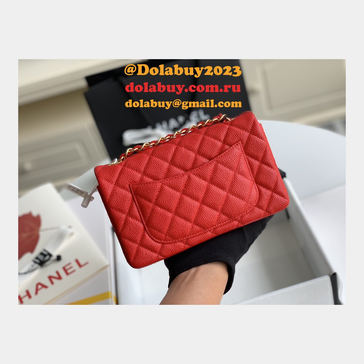 Cheap CC Caviar Leather Flap Bag 1116 20CM