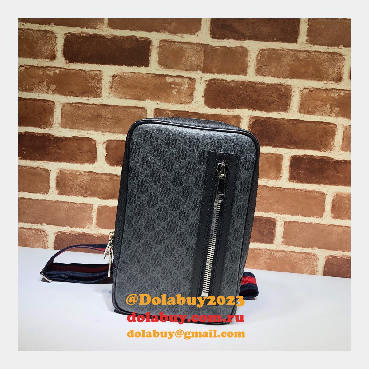 replica aaa+ G*u*i messengers gg black belt purses 478325 gg supreme