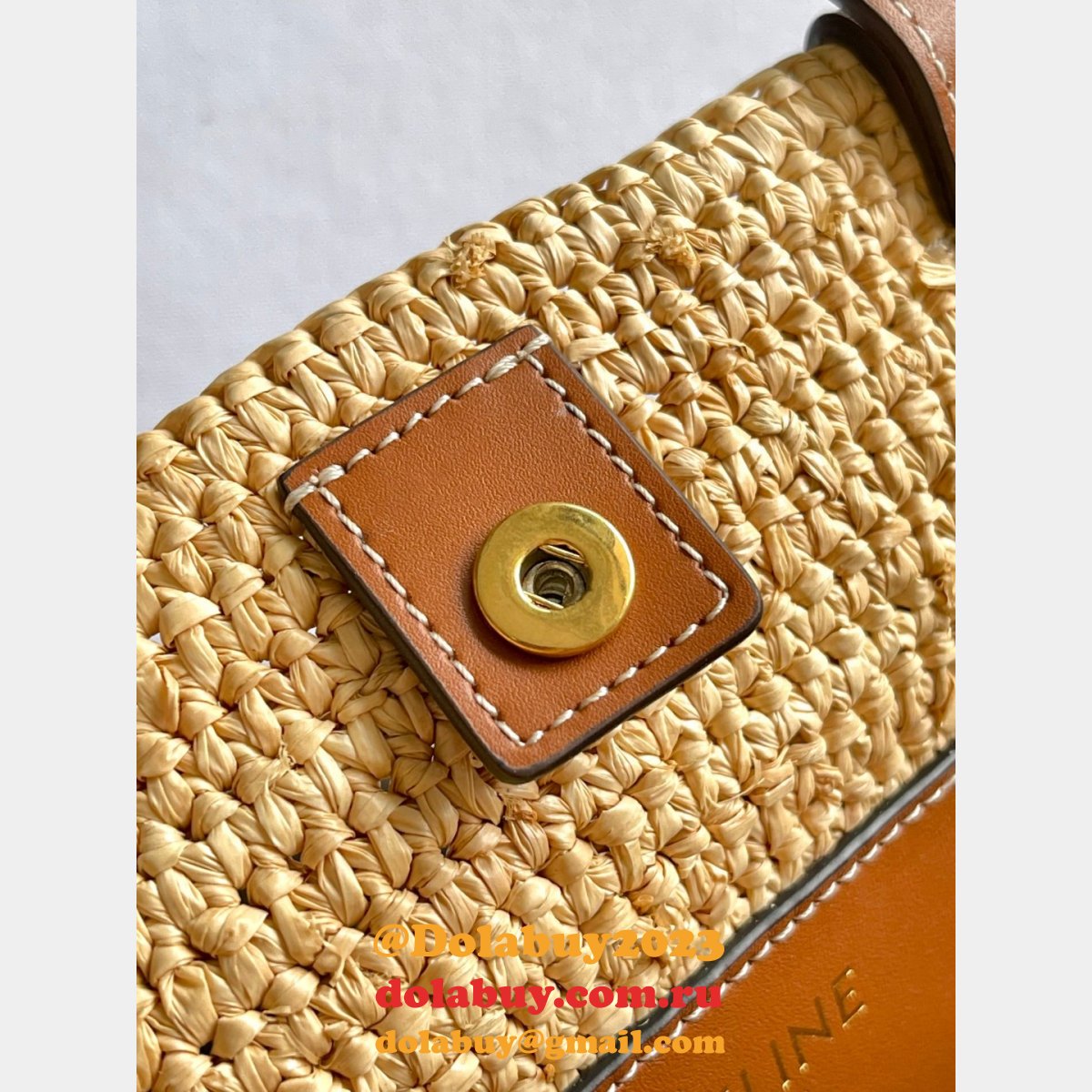 CELINE NANO SUPPLE Straw Bag