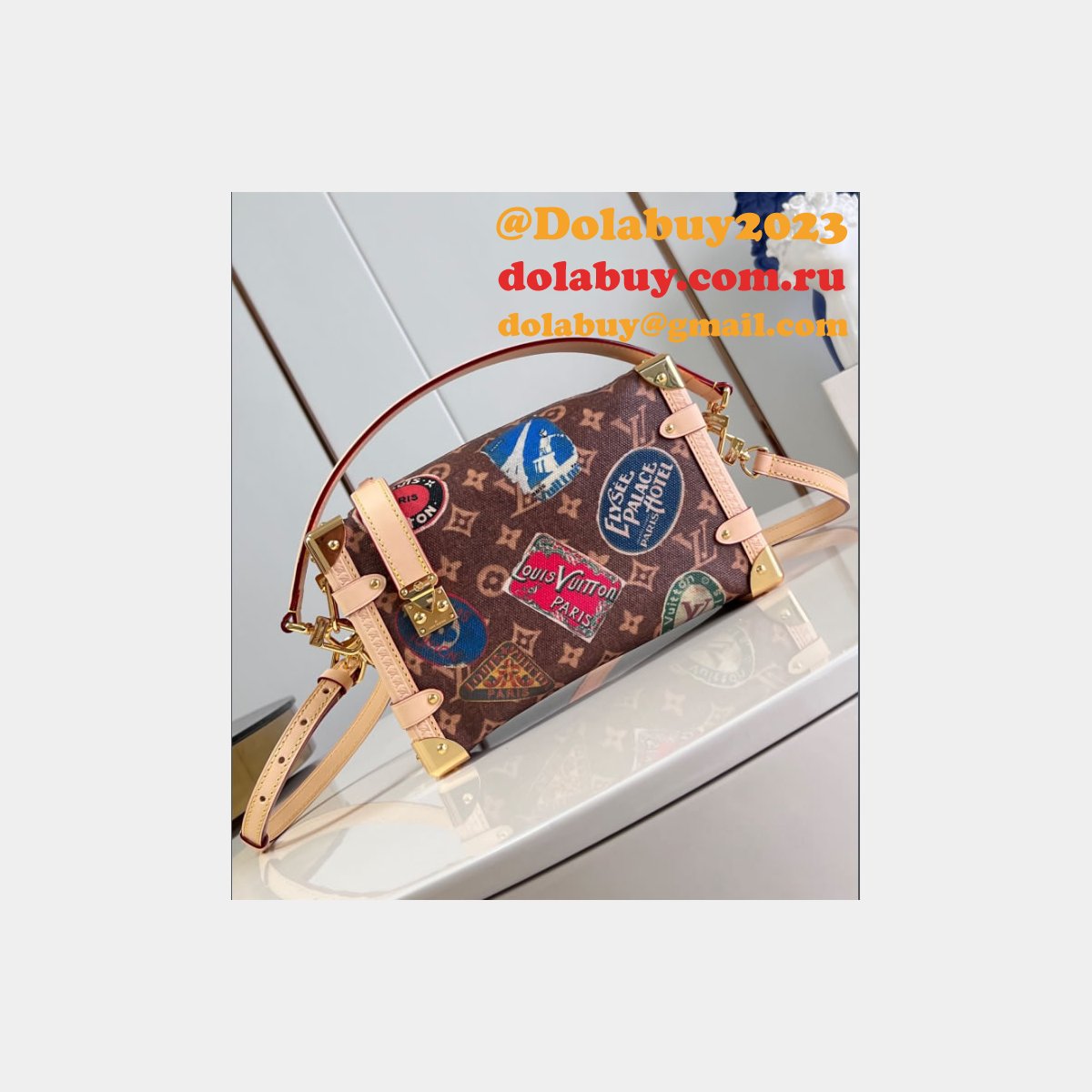 Side Trunk MM Knockoff Monogram Canvas M47085 Louis Vuitton Bag