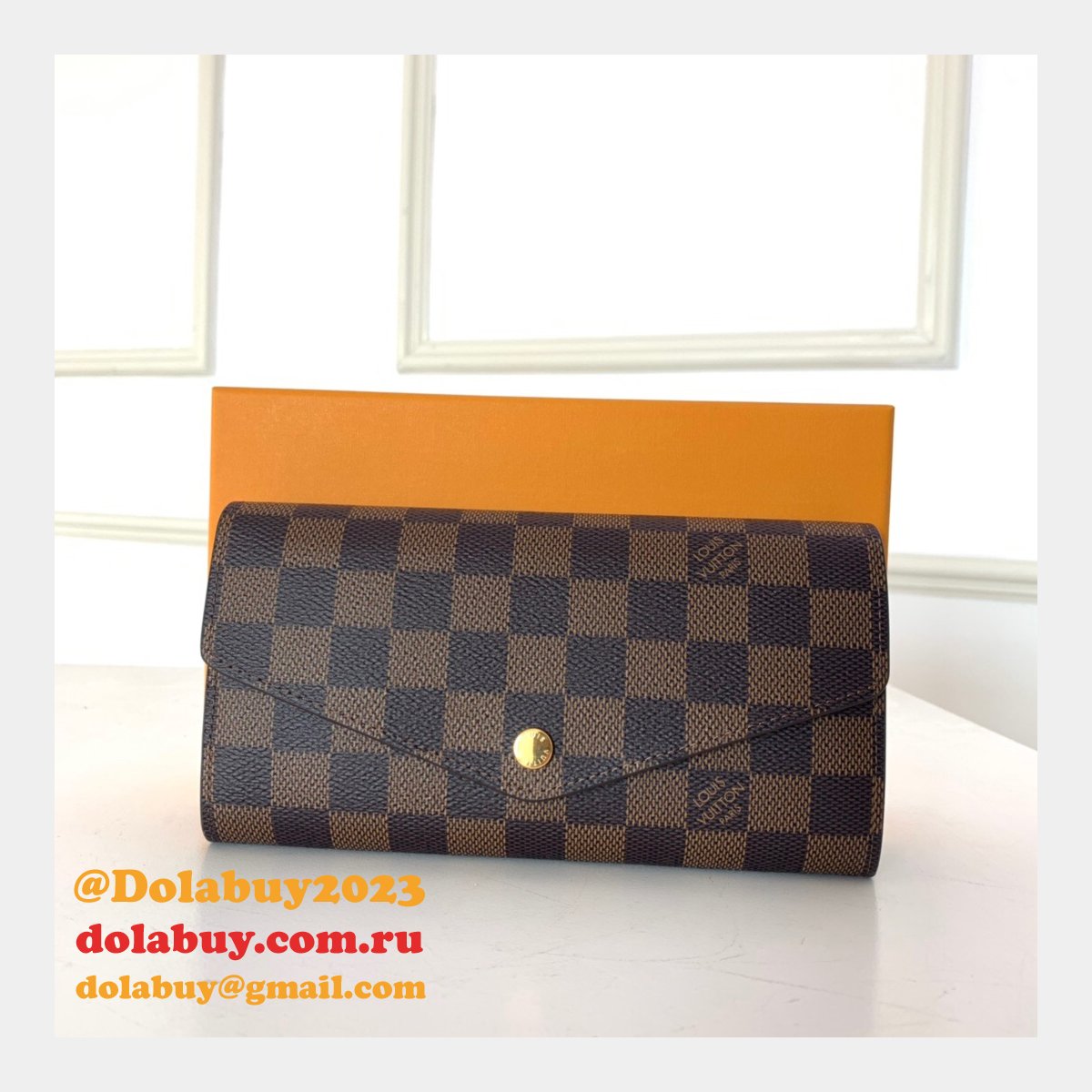 AAA+ LV N60114/N63209 Sarah Wallet Damier Ebene