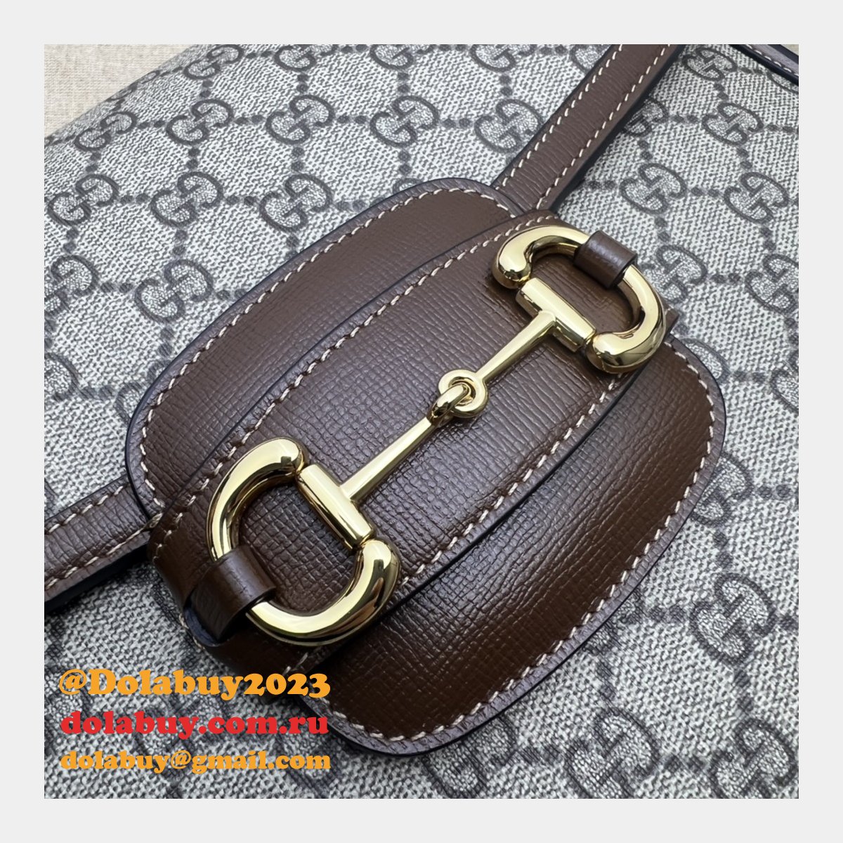 G*u*i horsebit 700457 best 1955 crossbody 1:1 mirror beige bag