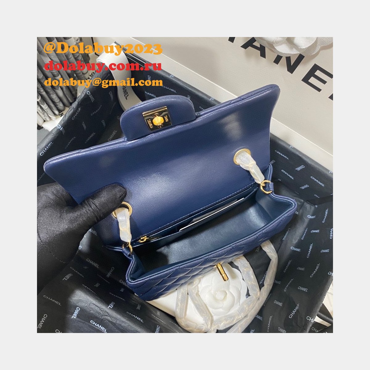 Top Quality CC Lambskin Flap Bag 1116 20CM