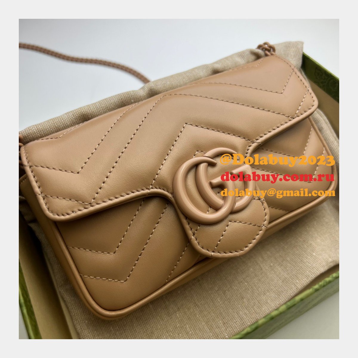 G*u*i top quality gg marmont matelasse super 476433 fake bag