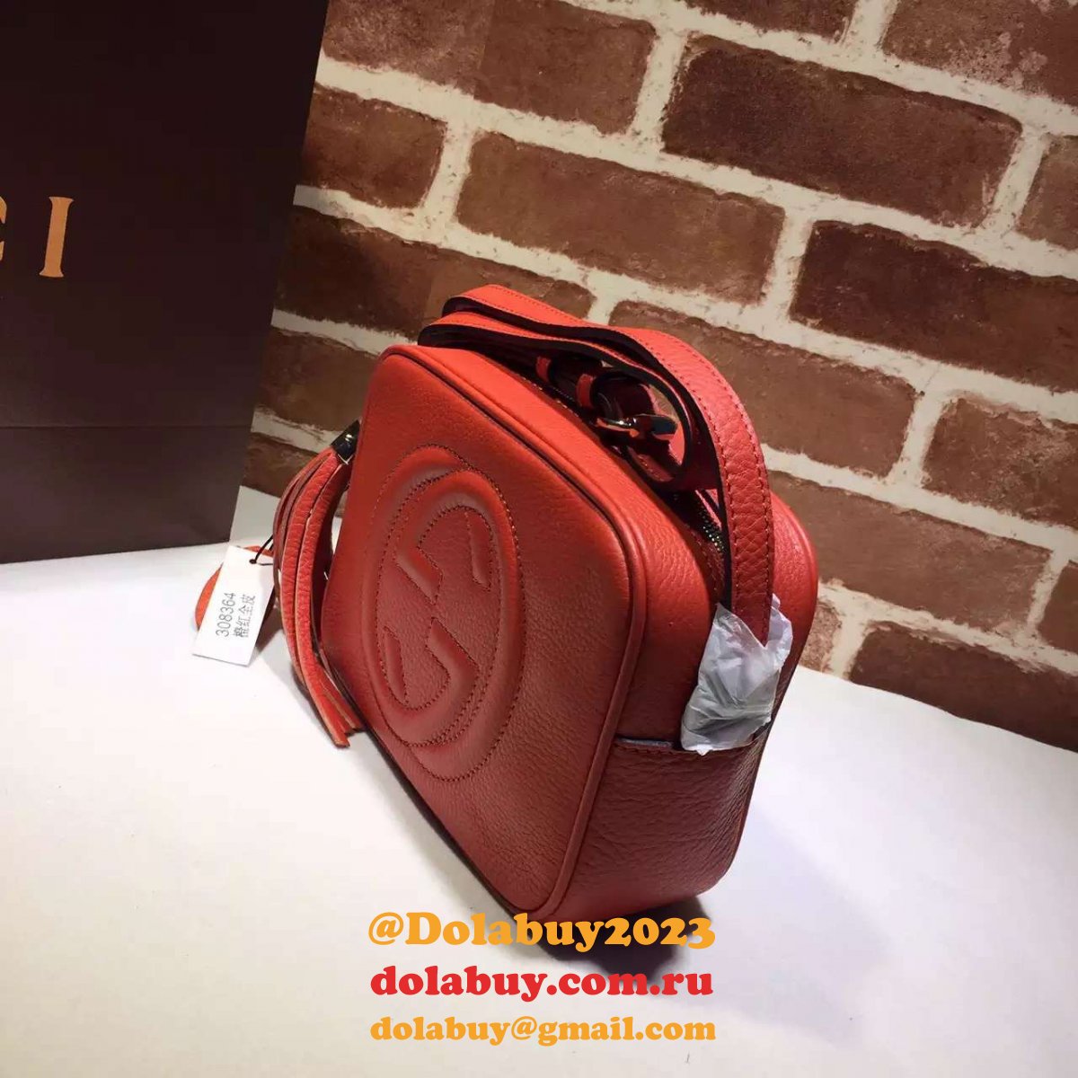 aaa+ G*u*i replicas soho small leather disco 308364 bag