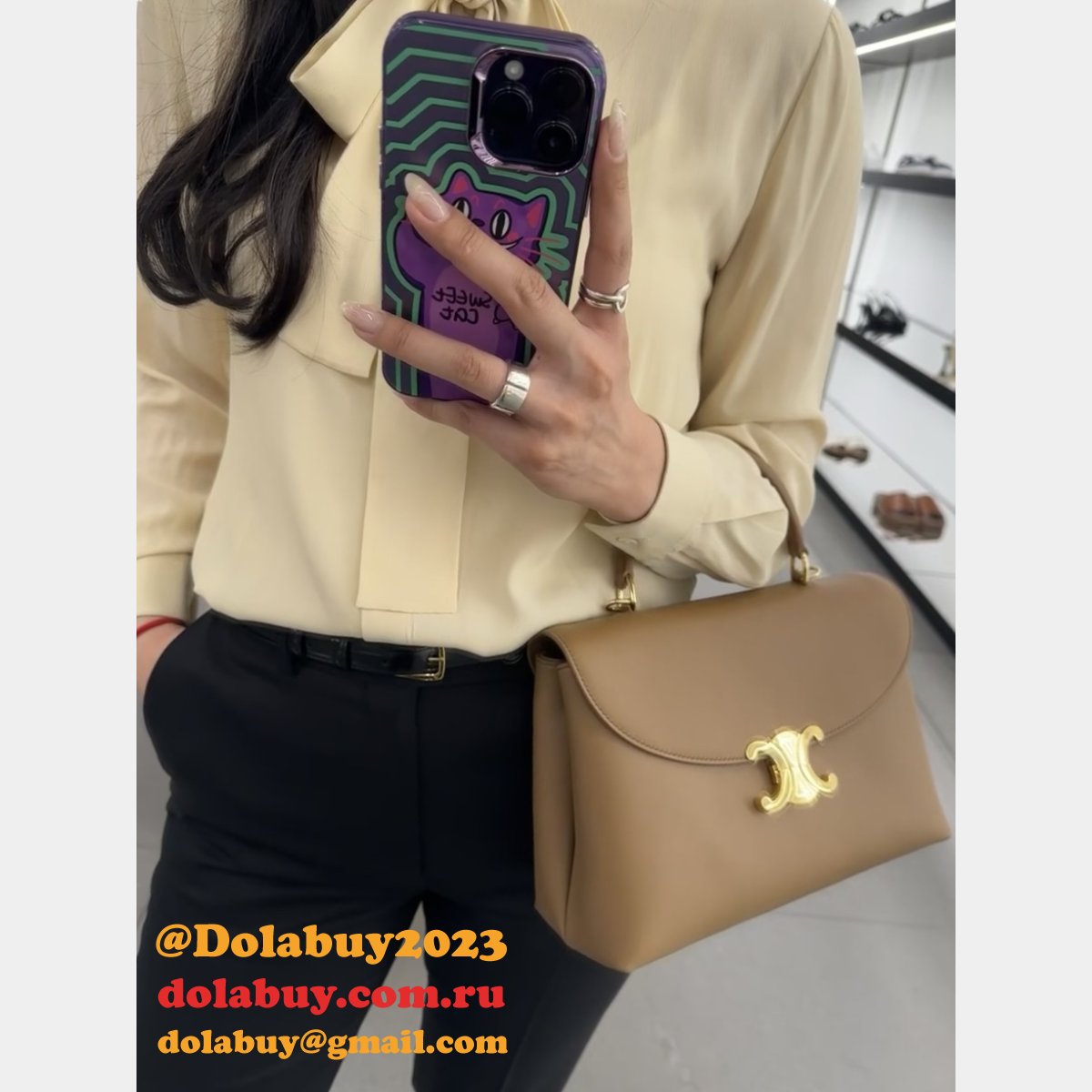 AAA+ Celine Replica 117523 Nino Supple 7 Star Bag