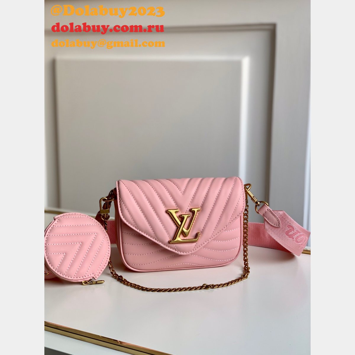 Louis Vuitton Replica M56461/M57864 New Wave Multi Pochette  Leather Crossbody