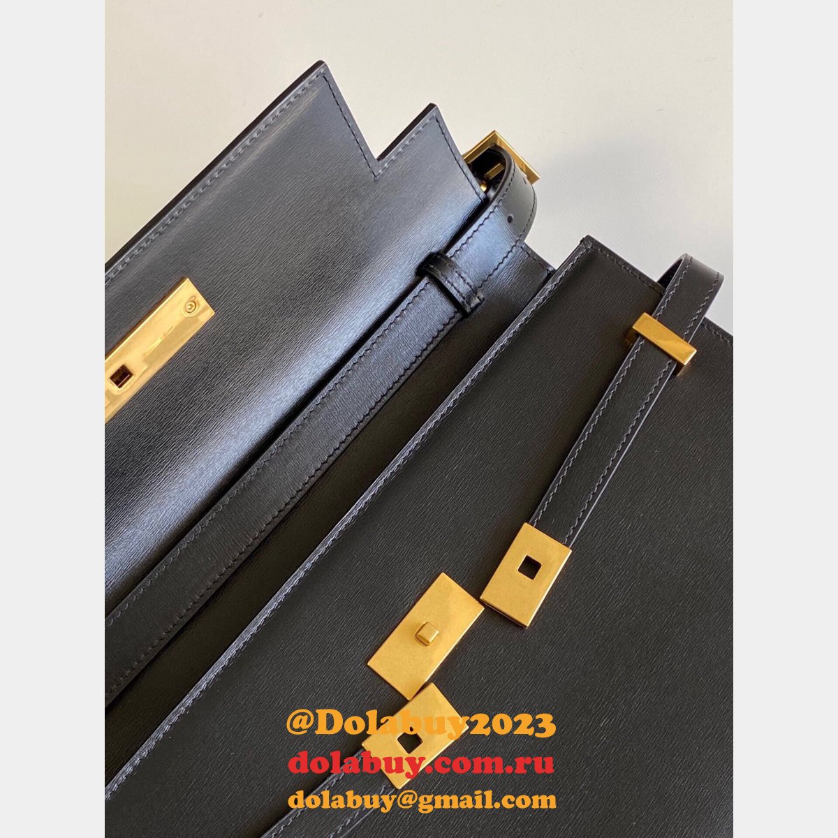 Replica YSL Saint Laurent Small Manhattan Top Handle Bag 29CM Black