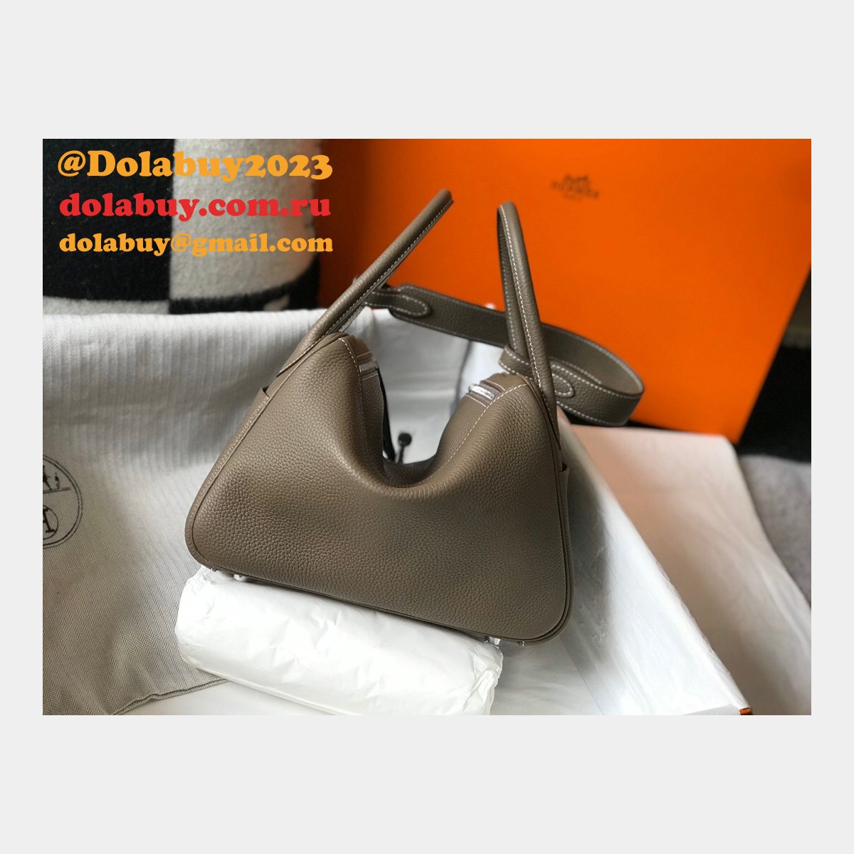 Replica Grey Hermes Lindy 26cm Bags Sale Outlet Online