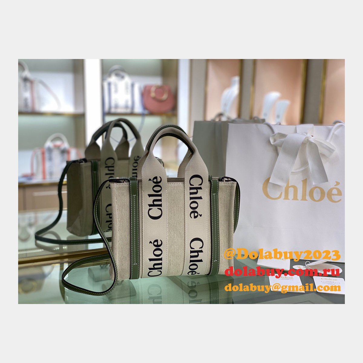 Best Quality Replica Chloe 1:1 Tote Woody dolabuy Bag  26CM