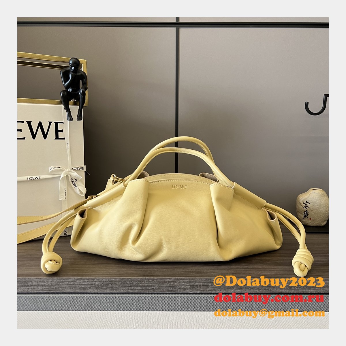 Top Quality Paseo Dumpling Buns small Nappa leather BAG