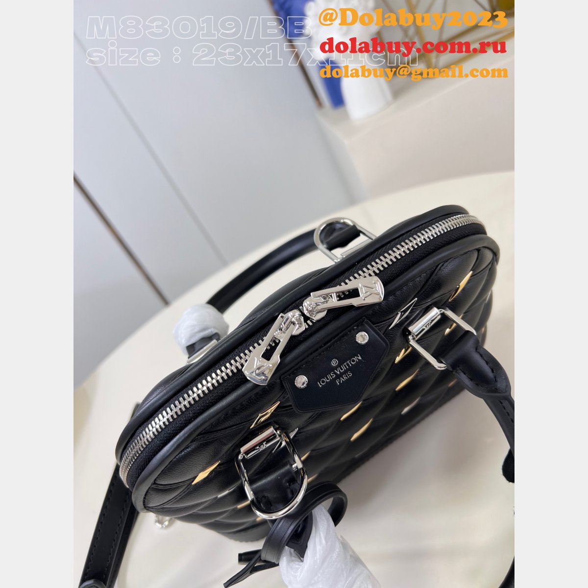 1:1 Mirror M83019 Nano Alma Malletage High Copy Louis Vuitton Black Bag