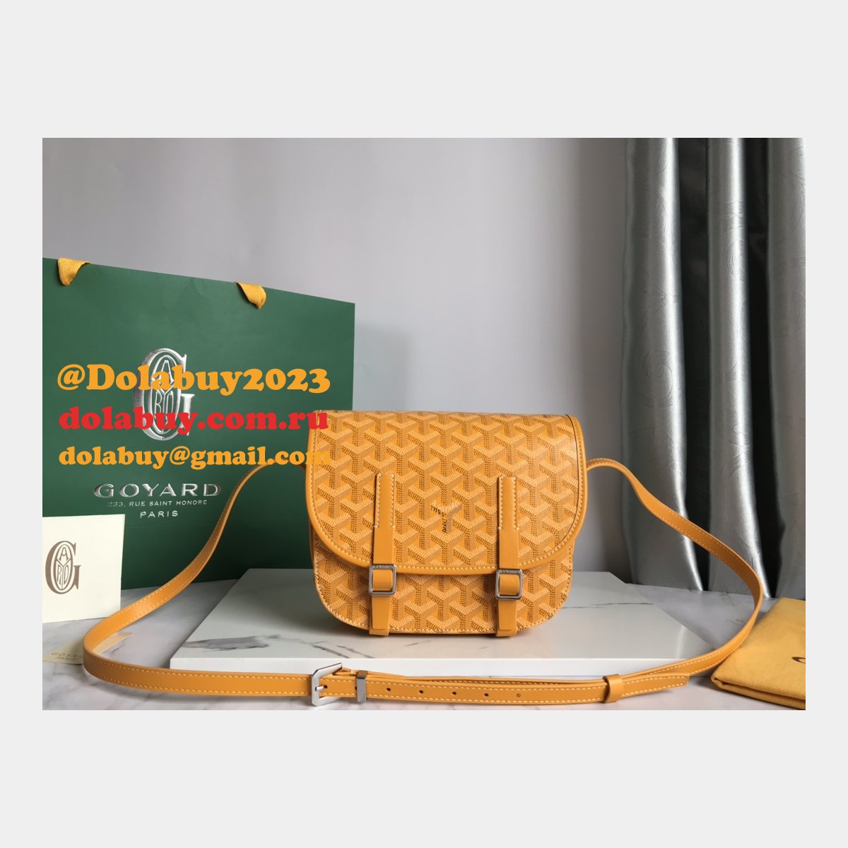 Copy Goyard Chevron Belvedere Duplicate Messenger GY020098 Fake Bag
