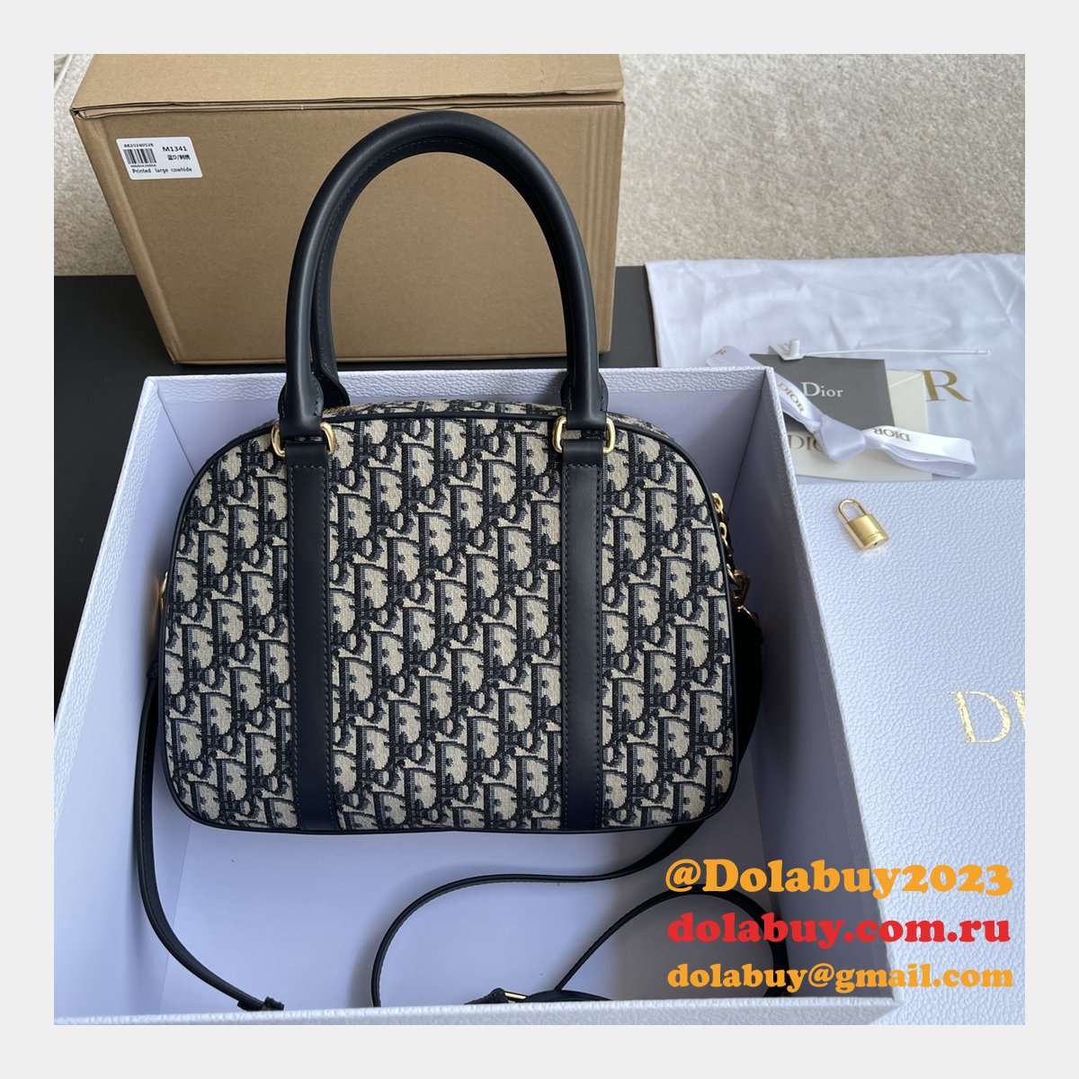 Top Quality Dior D-VIbe Bowling Bag Medium/Large