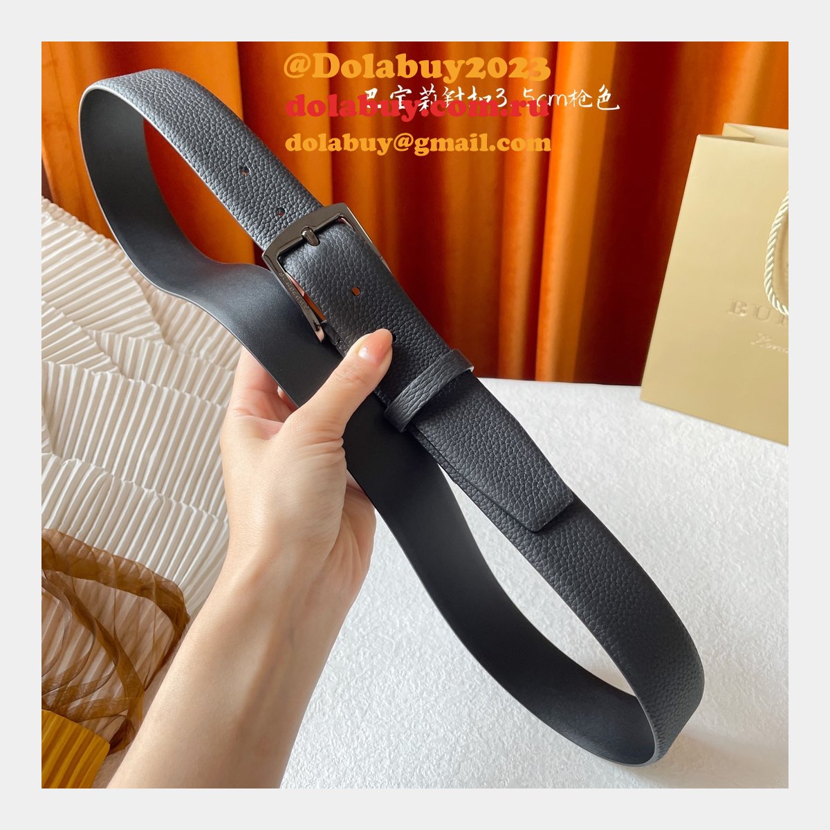 Cheap BURBERRY BELT 1:1 Mirror UK 35MM