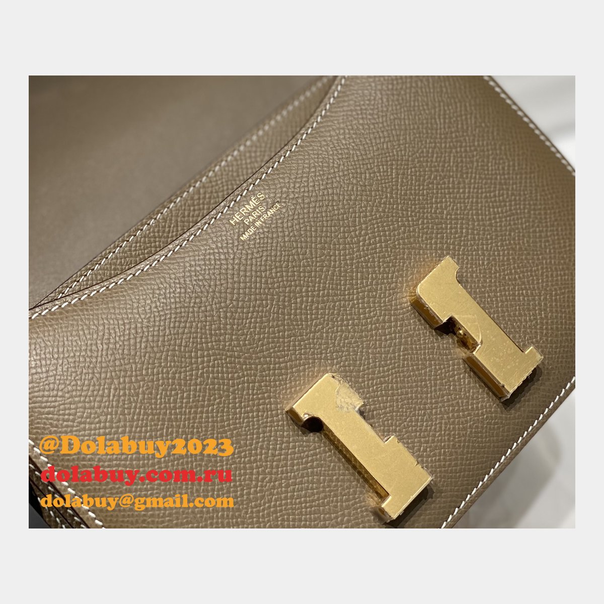 Hermes Constance Bag 18cm Epsom Leather Elephant grey
