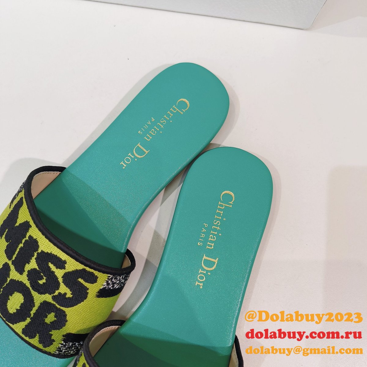 Top Quality MISS DIOR Flat Slipper DWAY SLIDE