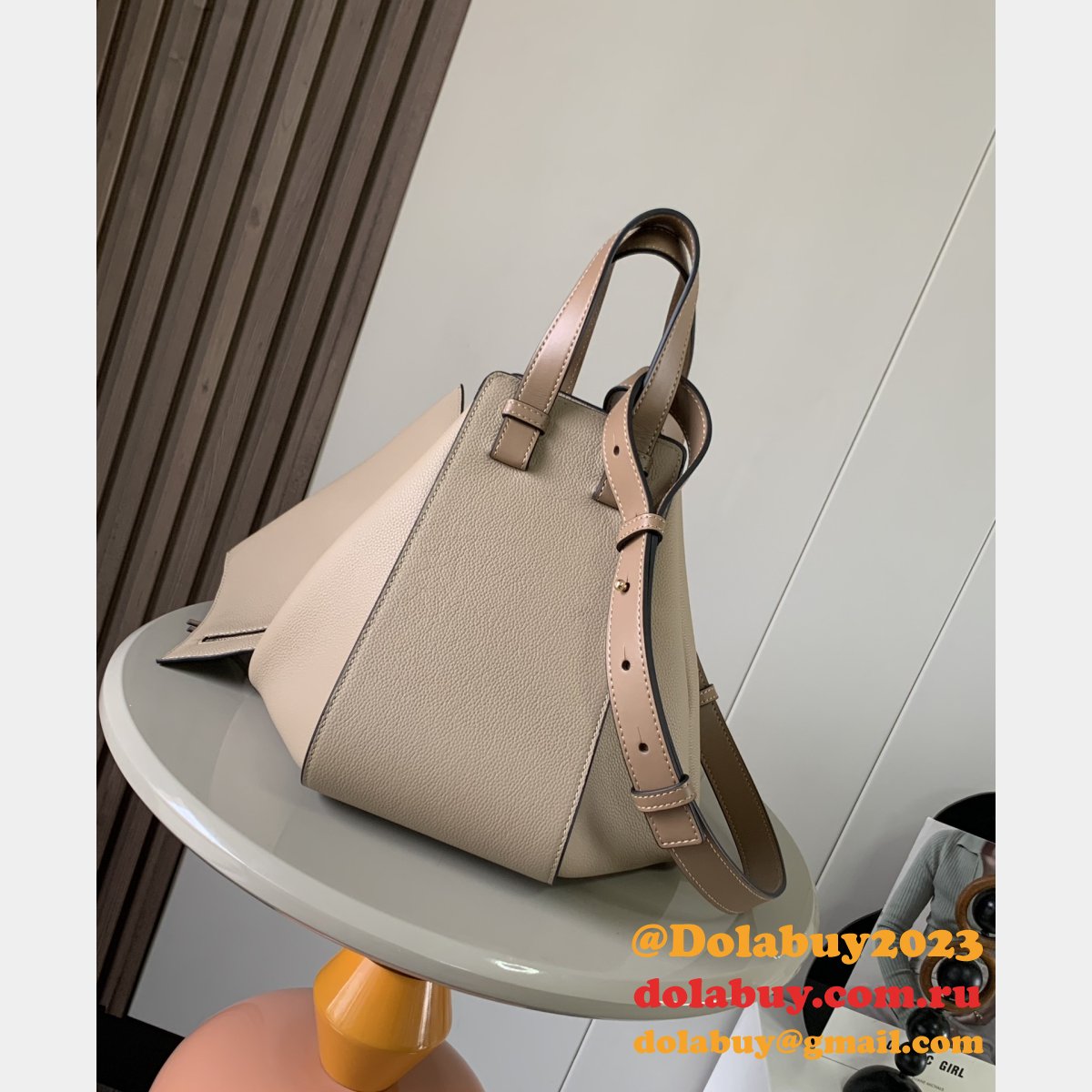 Small AAA+ Loewe Hammock Bag In Soft Grained Calfskin