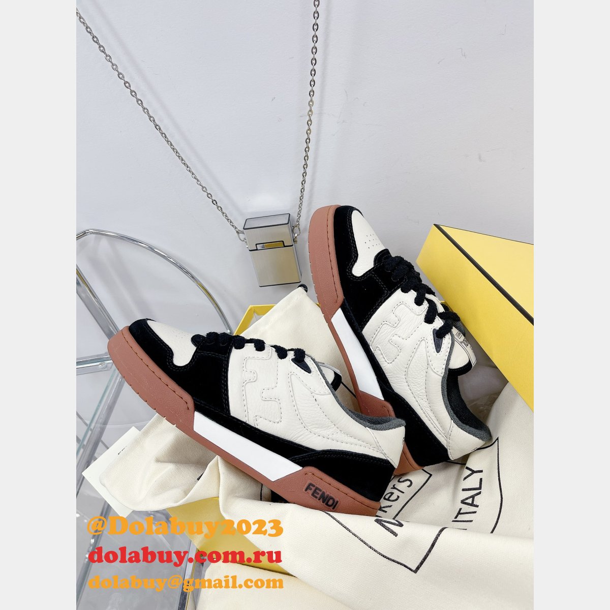 best quality replica F**di match tup f logo shoes and sneaker