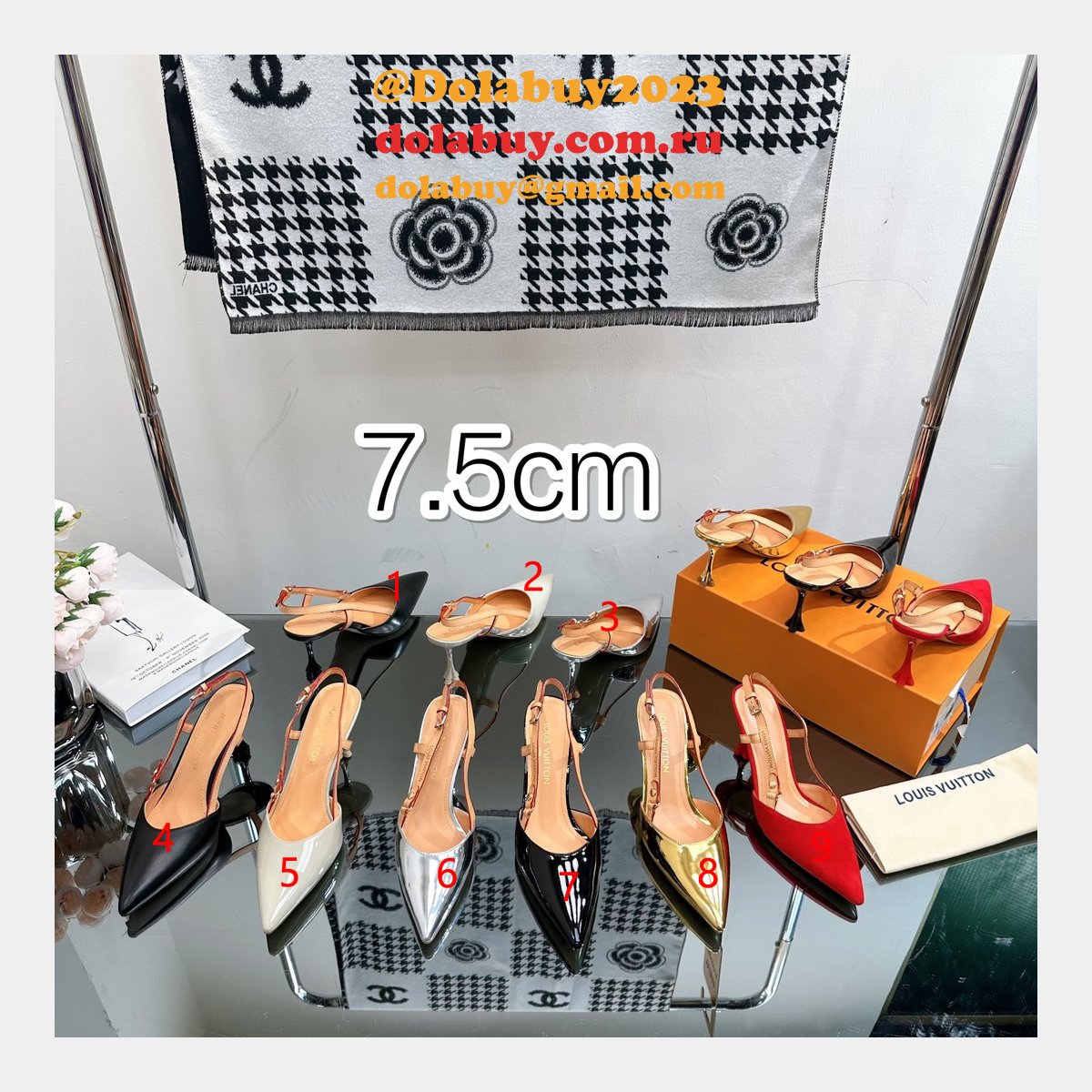 Louis Vuitton 1:1 Mirror Blossom Slingback Pump Shoes