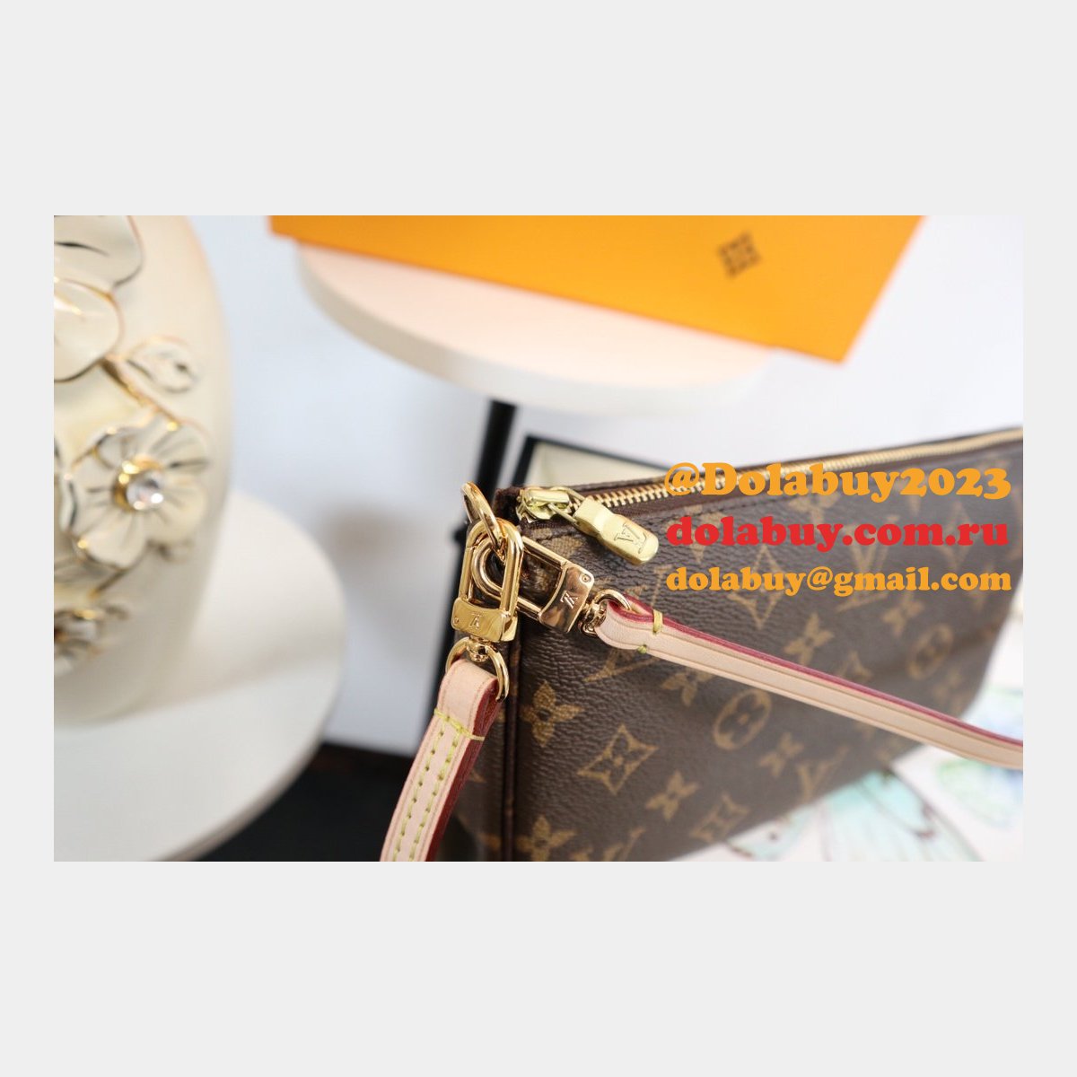 Cheap Louis Vuitton Pochette Accessoires Monogram in Marron M40712