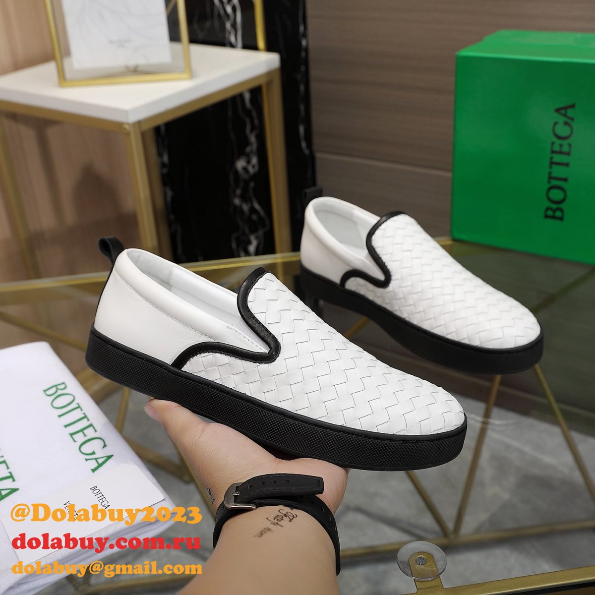b0tte*a Ven*ta knockoff flats intrecciato nappa slip on sneakers shoes