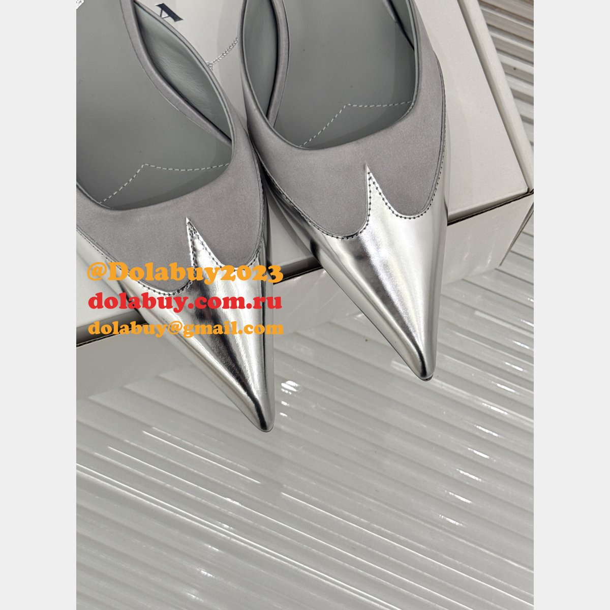 Designer Prada Satin Mules FROM THE RUNWAY