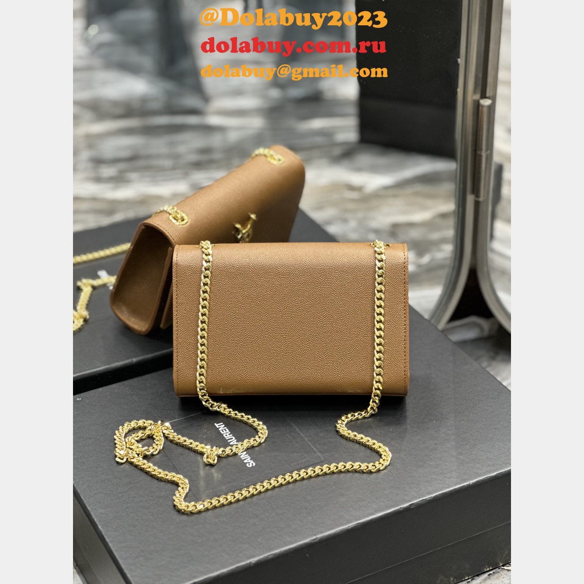YSL Leather Kate 469390/364021 Designer Replica Bags