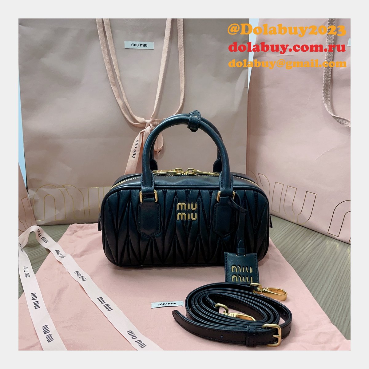 Shopping Top Grade 5BB142 Matelasse Replica Miu Miu Online Fake Bag