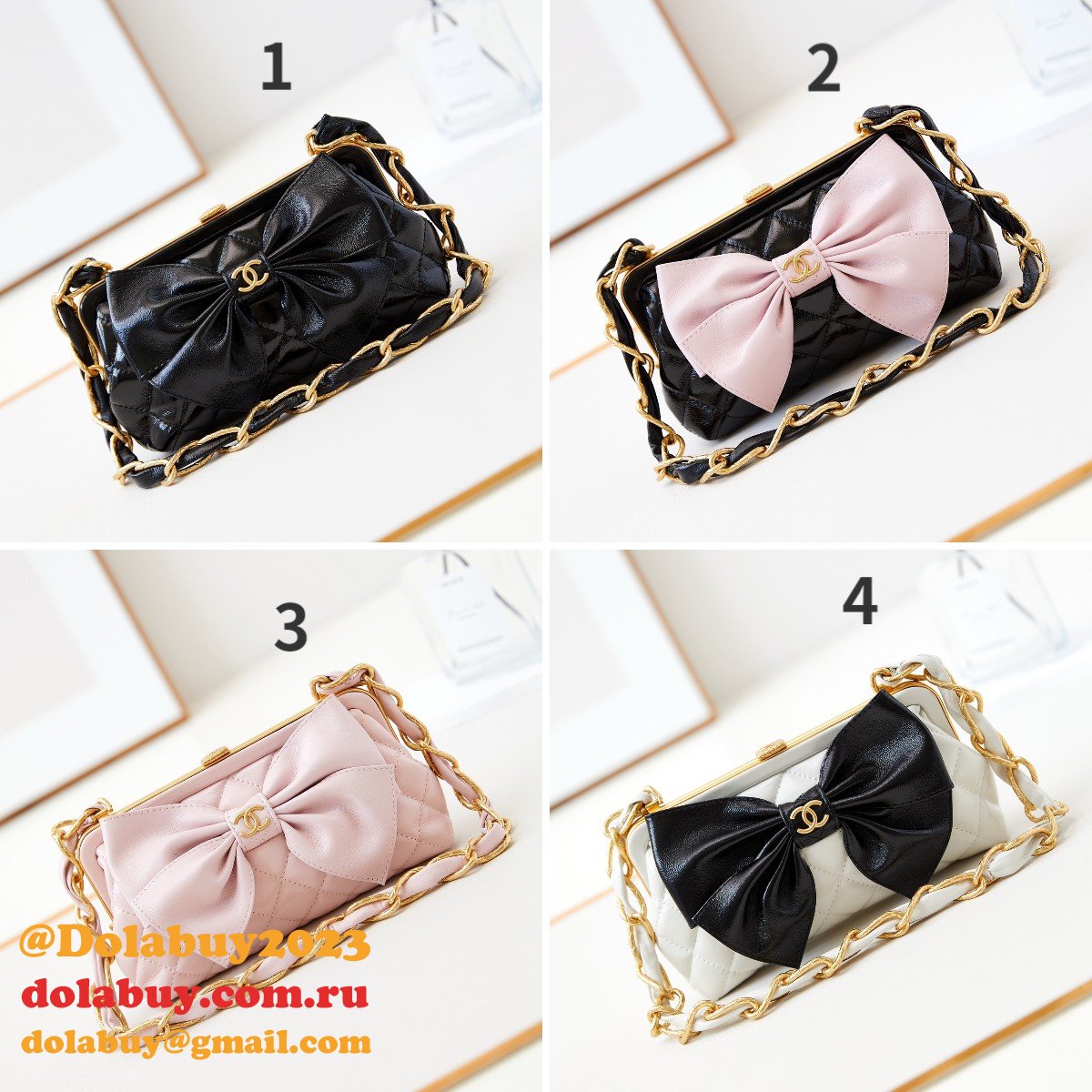 Luxury Designer AP4027 Replica Bow Frog Bag