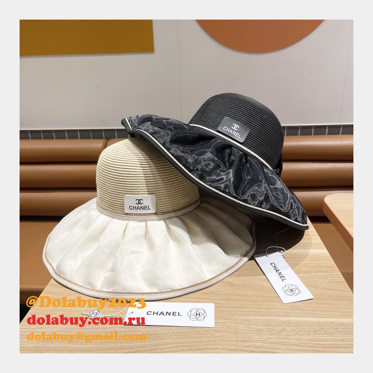 Designer CC High-end straw production Flat hat