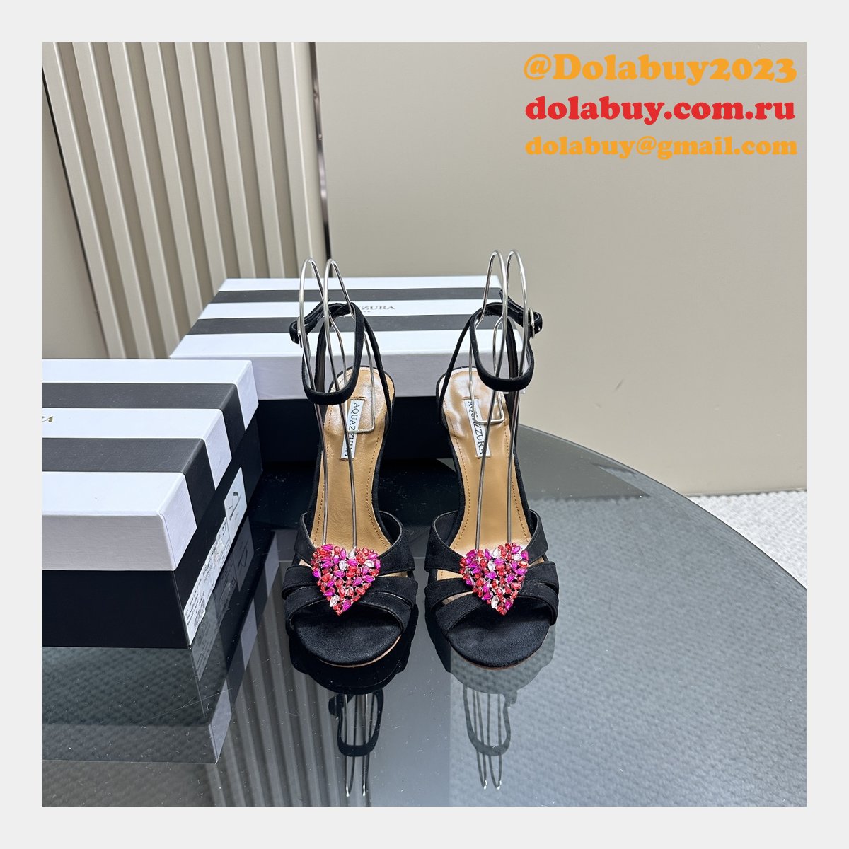 Wholesale Cheap Aquazzura Heels 8.5cm Sandals Perfect Shoes