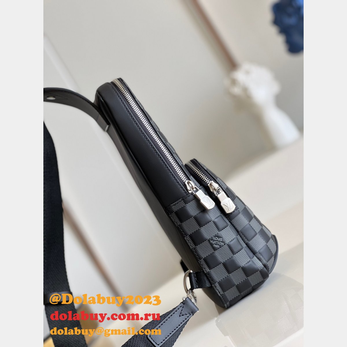 Louis VuittonReplica AAA N40097 Avenue Sling Bag Damier Infini Leather