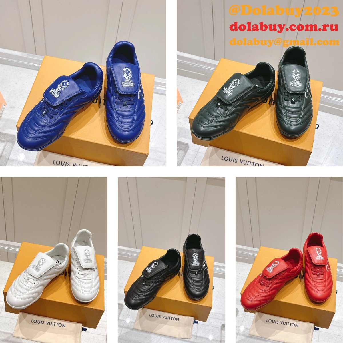 Wholesale 7 Star LV Footprint Soccer Sneaker