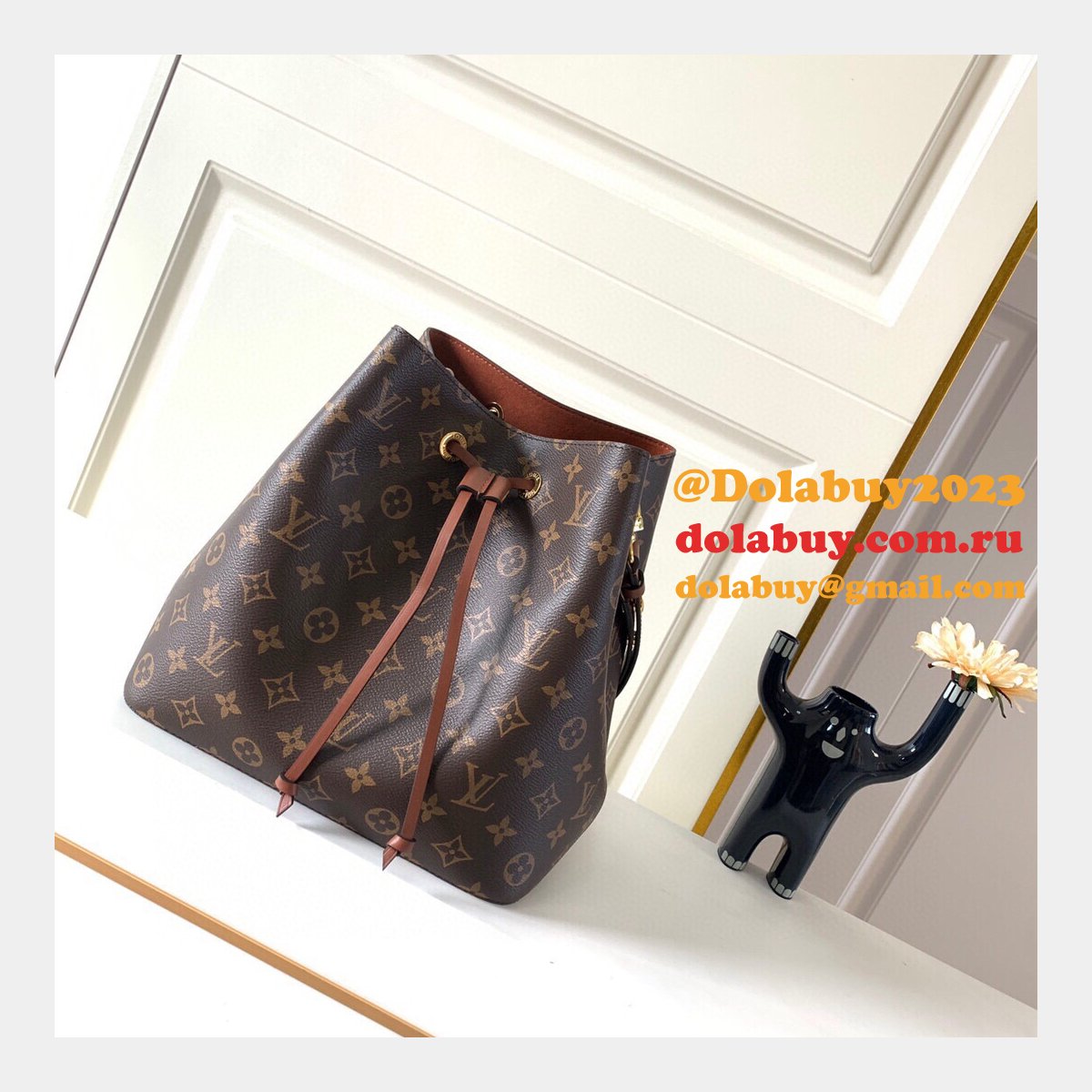 Luxury Replica Louis Vuitton Monogram Canvas Neonoe MM M44887 Bag