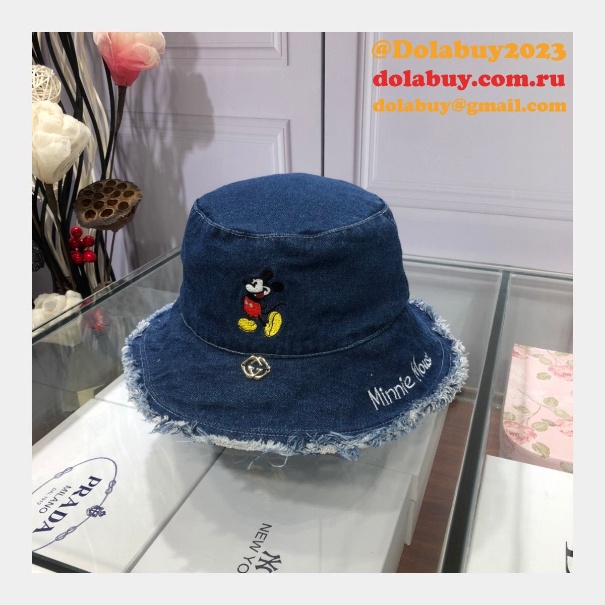 designer G*u*i mickey fisherman high quality hat