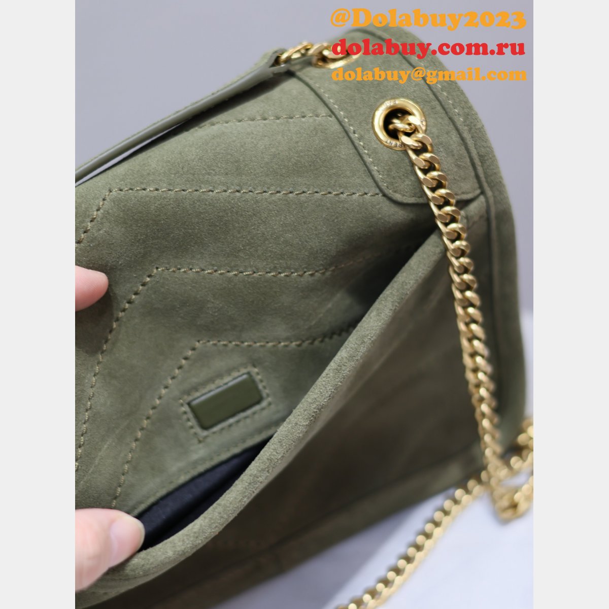 Buy Best YSL Niki 22CM 633151 Replicas High Quality ArmyGreen Bag