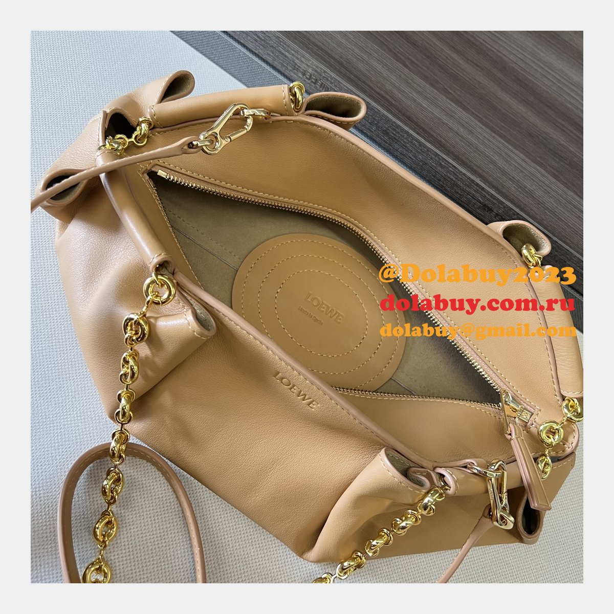 Luxury loewe Paseo small Nappa leather women bag