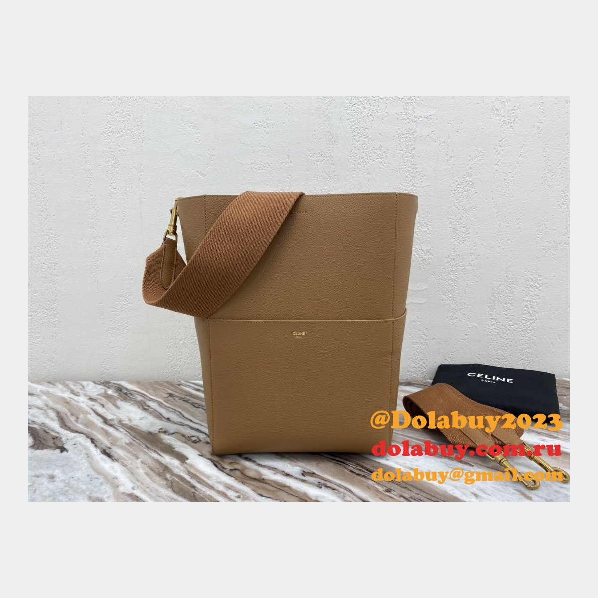 High Quality Celine Bags Sangle Brown Sale