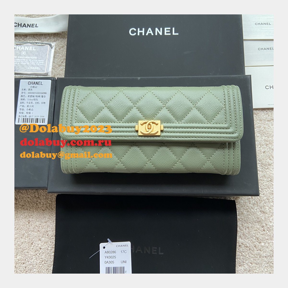 Perfect Knockoff CC LONG WALLET A80286