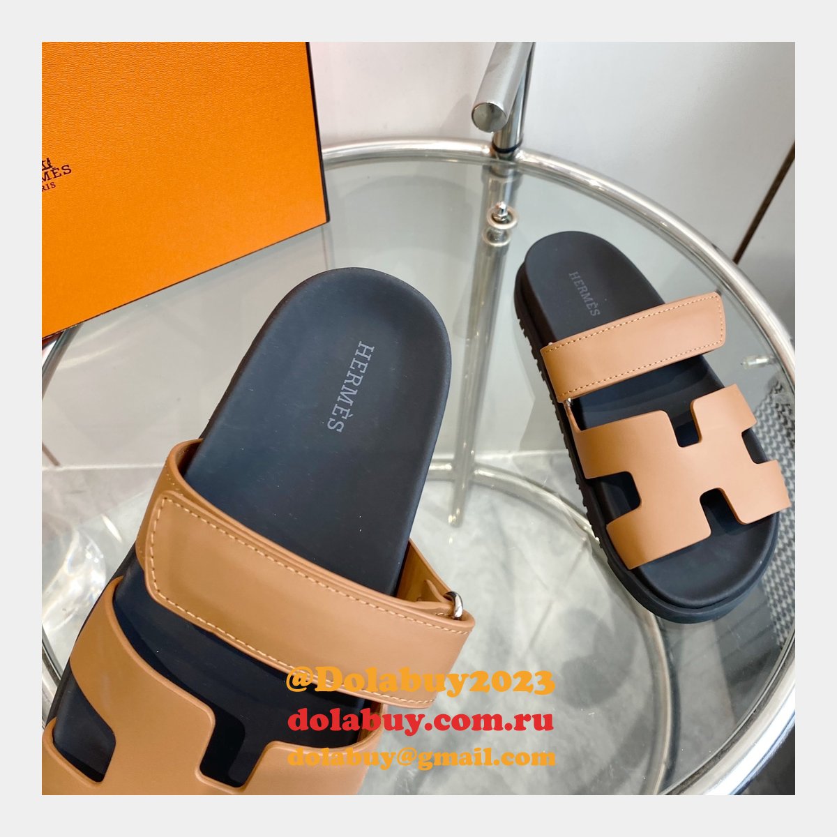 Fashion 1:1 Mirror hermes Chypre sandal