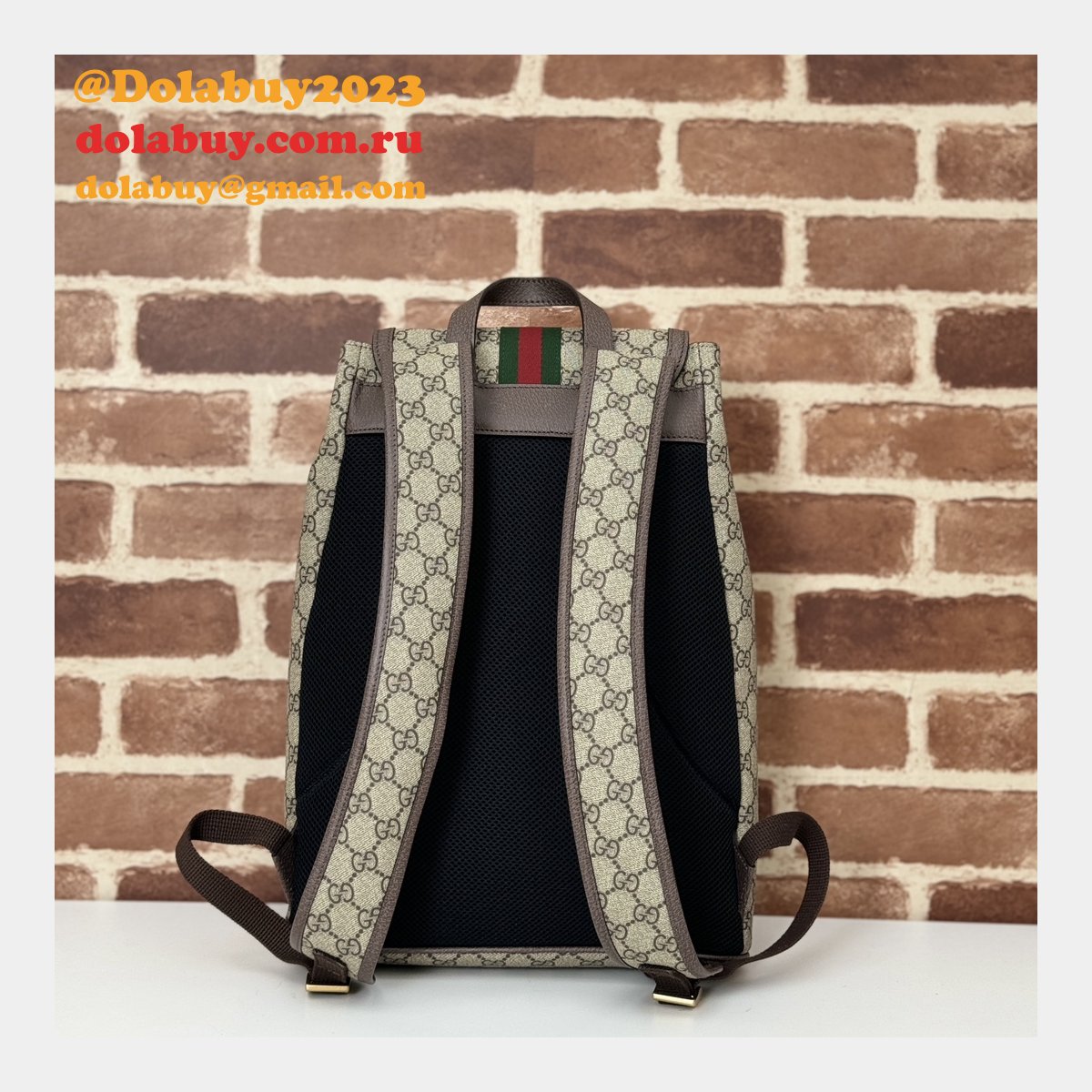 men G*u*i 792114 ophidia small gg backpack ebony supreme copy bag