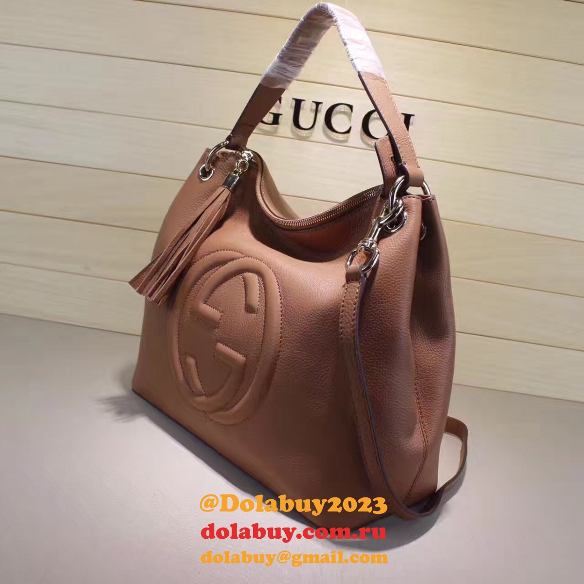 replica G*u*i luxury shoulder soho leather hobo 408825 bag