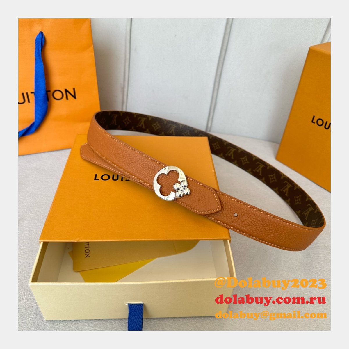 Wholesale LOUIS VUITTON Women Flowergram Belt 30MM