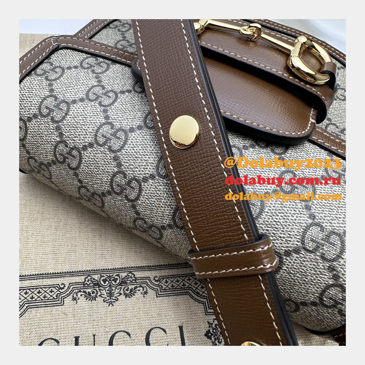 buy aaaa G*u*i 760191 horsebit rounded fake designer bags
