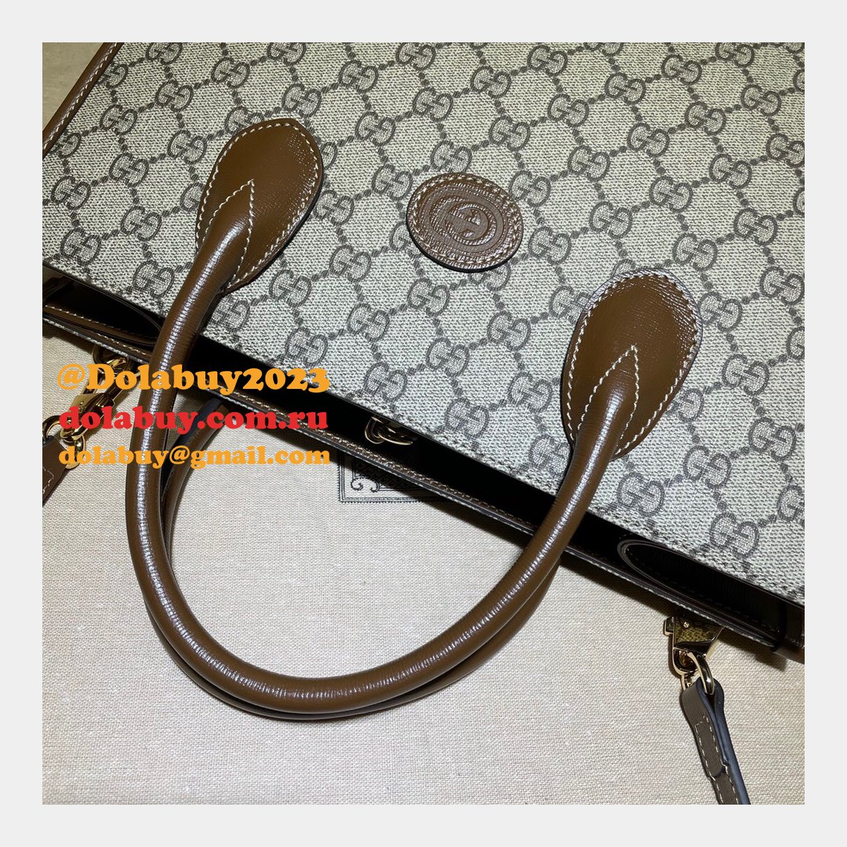 replica G*u*i beige gg small tote 659983 bag